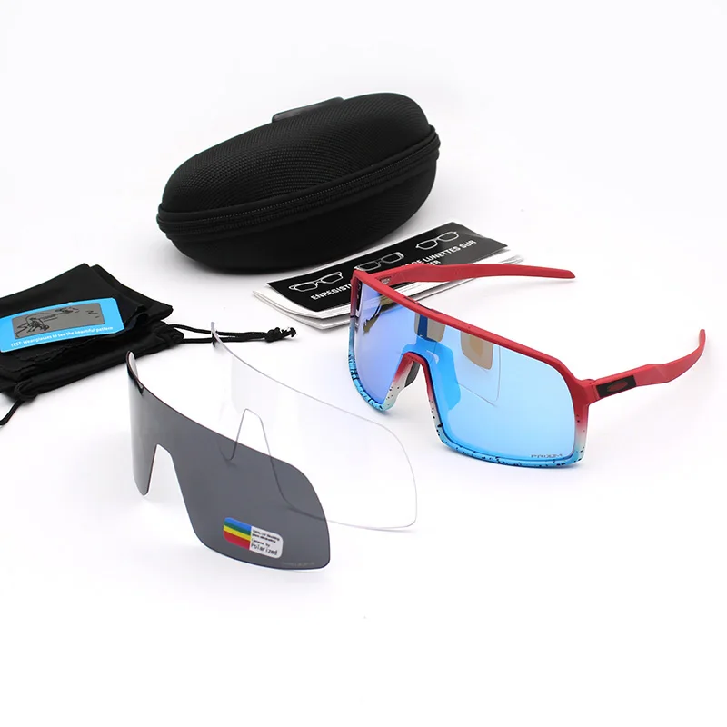 Очки для велоспорта с 3 линзами, поляризационные, gafas ciclismo, спортивные солнцезащитные очки для рыбалки, MTB, велосипедные очки fietsbril, велосипедные очки