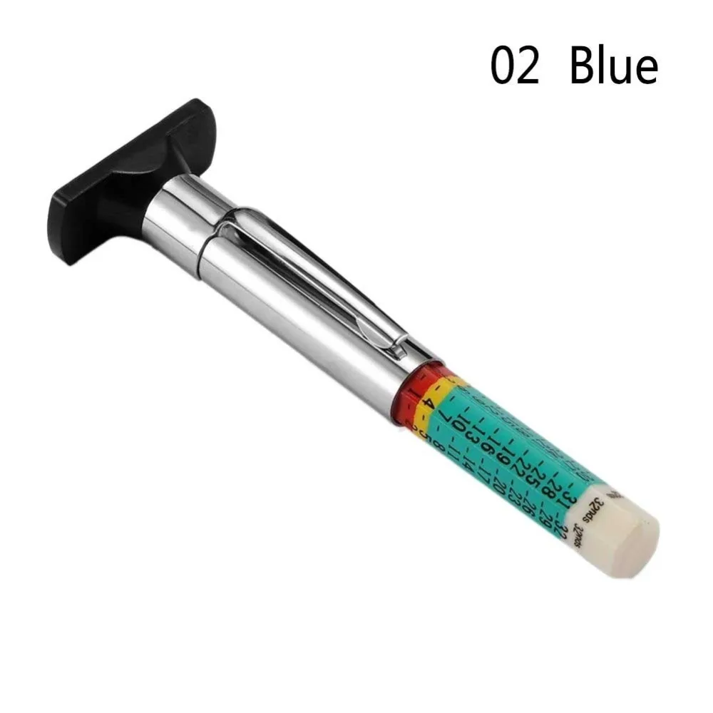 Color Tire Tread Depth Gauge Tester Motors Standard Metric Gage Measures Measure Double |