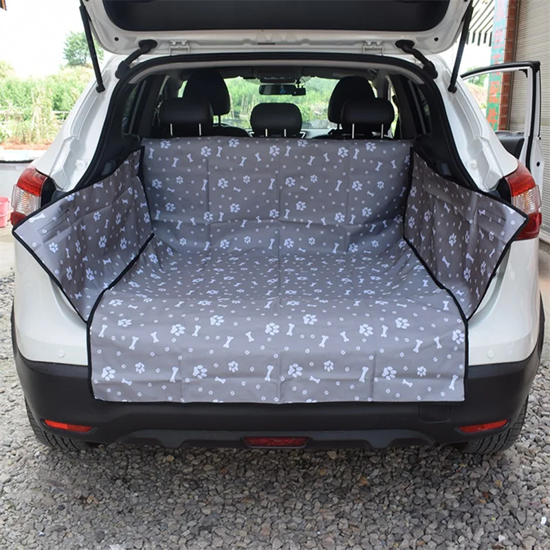 155x105x35cm grey Автомобильный чехол для сиденья для домашних животных, чехол для собак на заднее сиденье, водонепроницаемый коврик для домашних животных, гамак, подушка для переноски, ткань Оксфорд, рисунок лапы - Цвет: 155x105x35cm grey