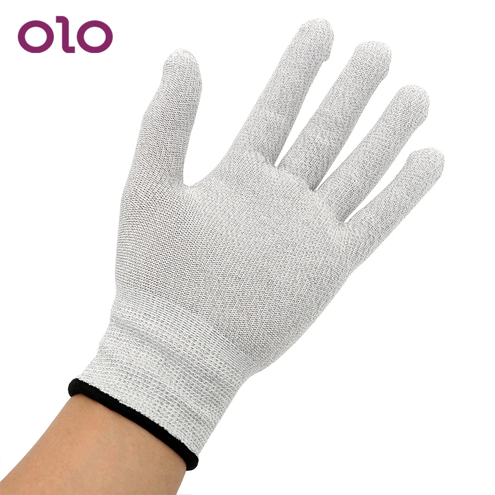 Перчатки OLO с электрошоком секс игрушки для мужчин женщин токопроводящие