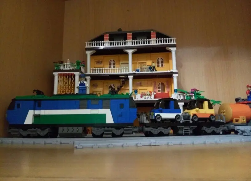 

Model building kits compatible with Train Rail Rollingstock 3D blocks Educational model building toys hobbies for children