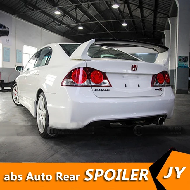 

For Honda Civic Spoiler 2006-2011 Civic spoiler High Quality ABS Material Car Rear Wing Primer Color Rear Spoiler