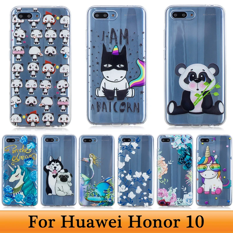 Чехол для телефона Huawei Honor 10 рельефный милый мягкий силиконовый чехол задняя
