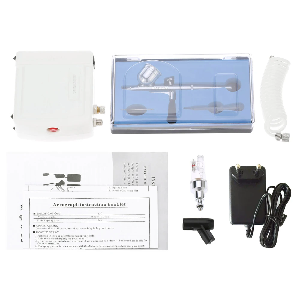 Профессиональный гравитационный подающий Аэрограф Meterk Двойного действия