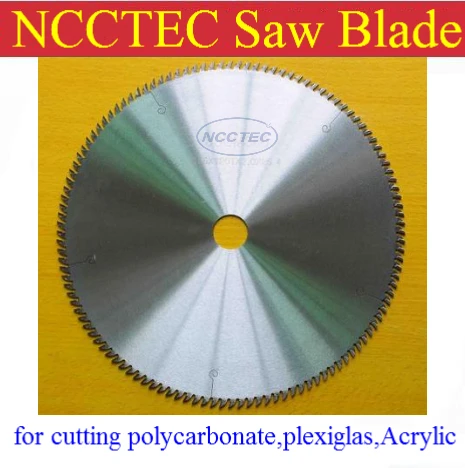 12'' 120 teeth 305mm Carbide saw blade for cutting polycarbonate,plexiglass,perspex,Acrylic/Professional 15 degree AB teeth