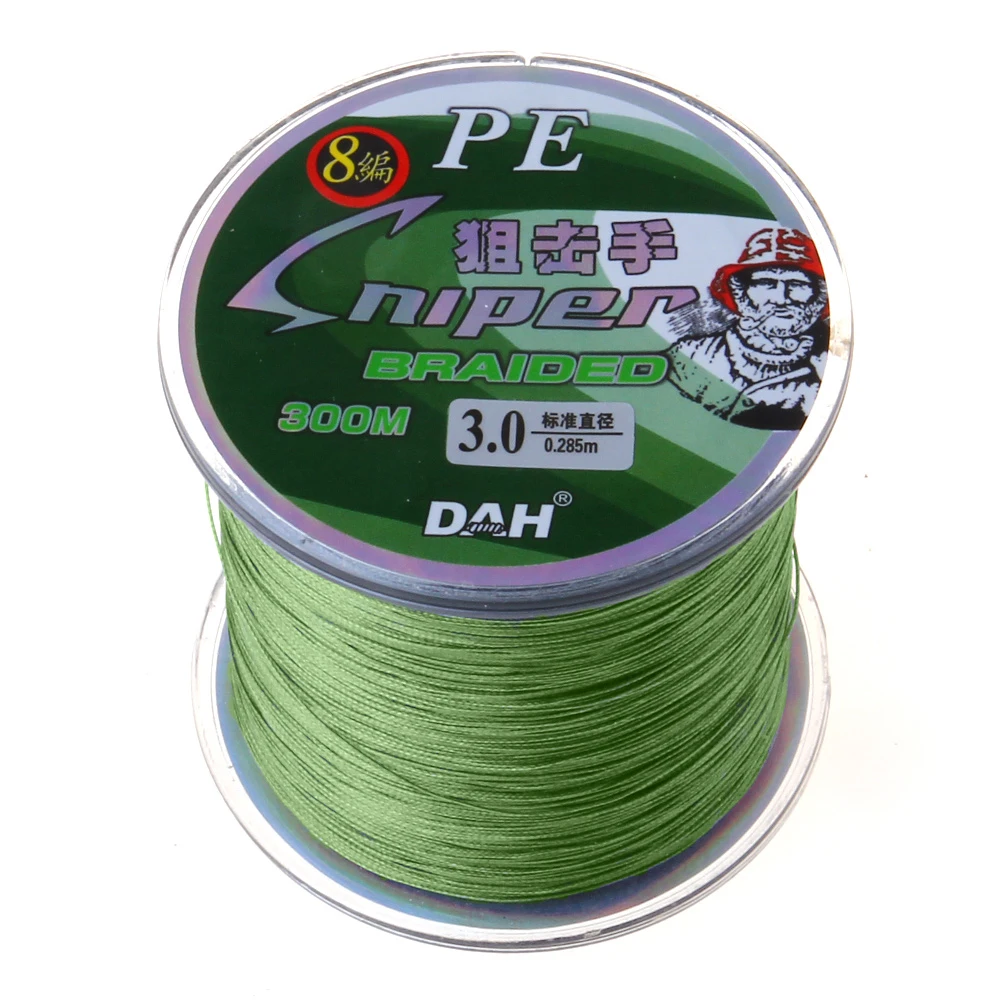 DAH siper8 супер сильный 300 м 8 прядей плетения PE плетеная леска веревка Multifilament 15LB 20LB