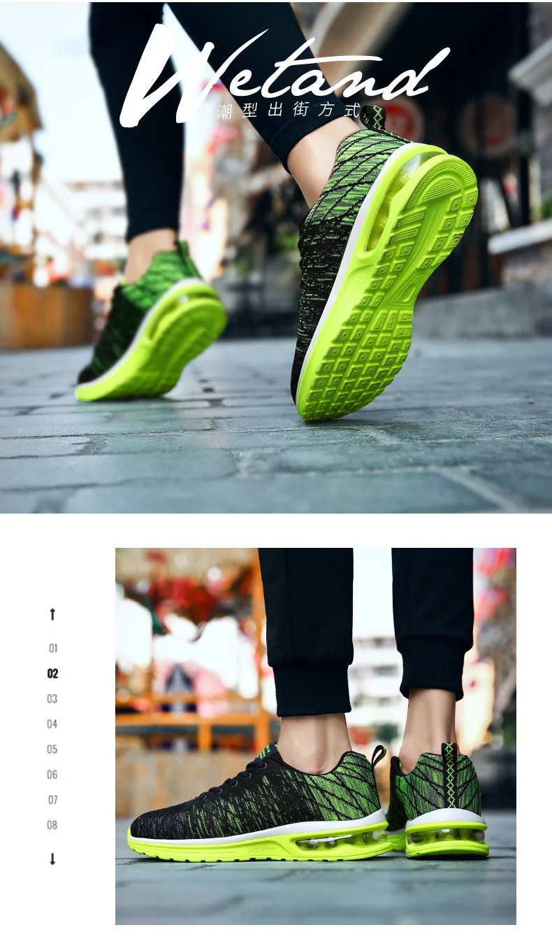 Мужские кроссовки для женщин; Zapatillas; спортивные кроссовки; Зеленый светильник; спортивная обувь на воздушной подушке; уличные кроссовки для бега и прогулок; Masculino