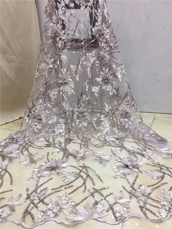 Французские кружевные ткани розовое высококачественное Африканское Сетчатое