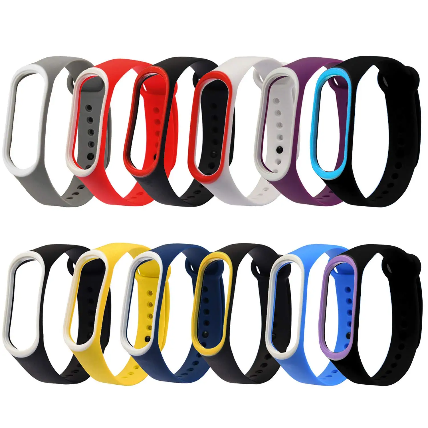 Ремешок сменный для Xiaomi Mi Band 3 мягкий силиконовый спортивный браслет наручных