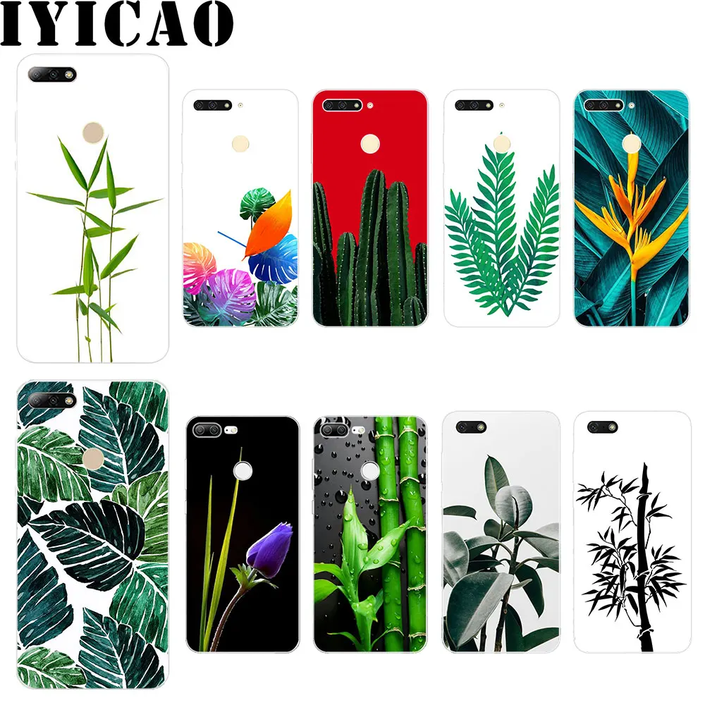 Iyicao листьев растений Жесткий Чехол для huawei Honor Play Примечание 10 6A 6C 7A Pro 7C 7X 8C 8X8 9 Lite