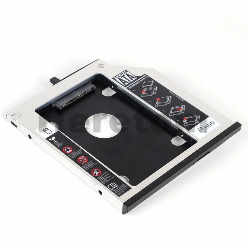 Heretom алюминиевый 2-й жесткий диск HD HDD SSD Caddy для IBM Lenovo ThinkPad T400 T400s T410 T410s T410i T410si |