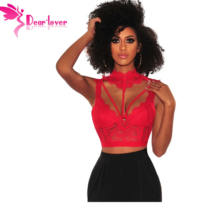 Dear Lover 2019 сексуальное черное бюстье на бретелях Цветочные кружевные кроп Топы