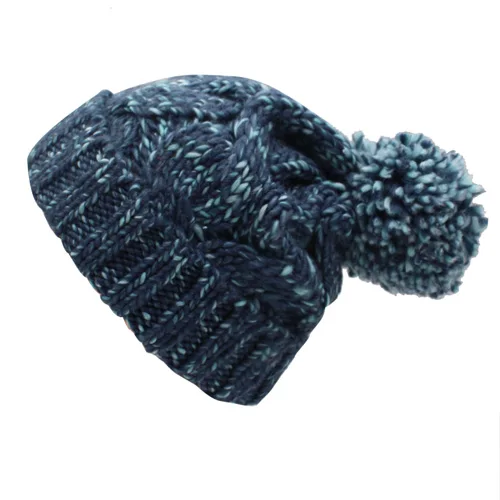 YOUBOME модная зимняя в стиле бини женские зимние шапки для женщин Skullies Beanies мешковатые теплые полосатые женские шапки вязаная шапка - Цвет: navy