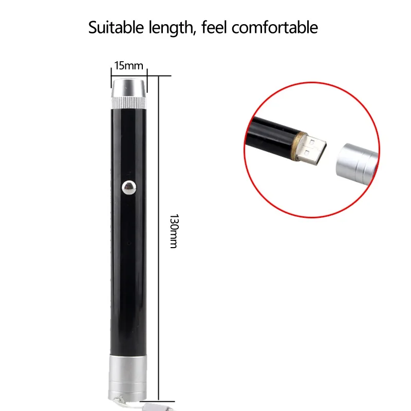 1 mode USB Rechargeable High Power Green/Red 2 Colors Laser Pointer Pen Visible Beam Teaching Presenter Light Hunting | Спорт и