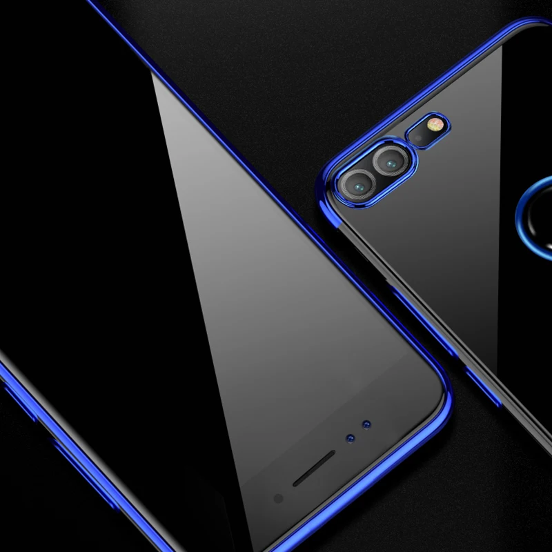 Huawei Honor 9 Lite Case Cover Luxury Transparent Soft Silicone Silm Plating TPU Back For Honor9 Phone Coque |