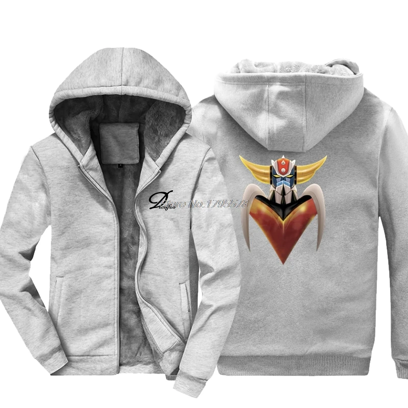 gray Повседневные толстовки UFO робот Grendizer аниме облегающая толстовка мужская утепленная толстовка забавные Куртки Топы Harajuku уличная одежда - Цвет: gray