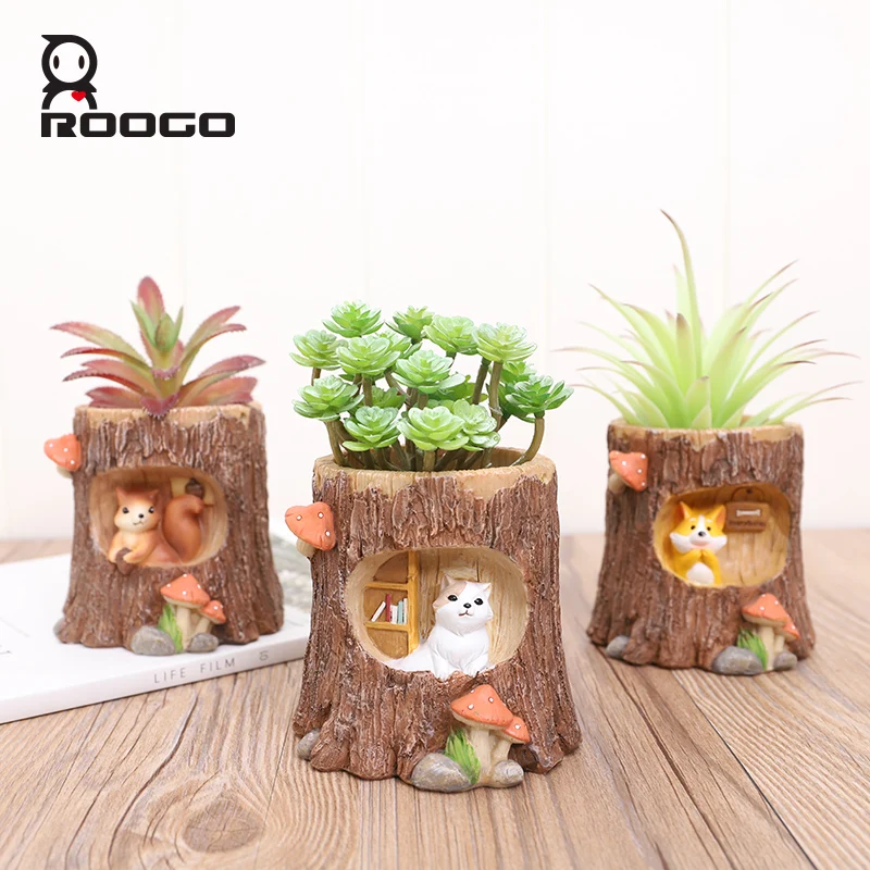 Roogo настенный цветочный горшок сочные садовые горшки винтажный для растений