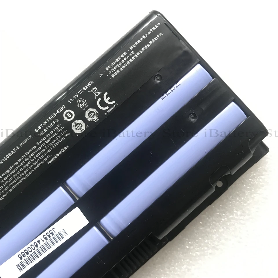 Аккумулятор N150BAT-6 для Clevo N150SD N155SD NP7155 NP7170 ThundeRobot G150T G170T Hasee Z6 Z7 Z7M G6 6-87-N150S-4292 |