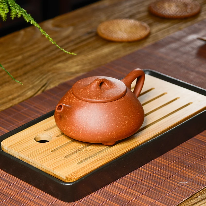 Authentic Yixing famous pure handmade purple clay teapot original ore dragon blood sand Kung Fu ball hole 210ml | Дом и сад
