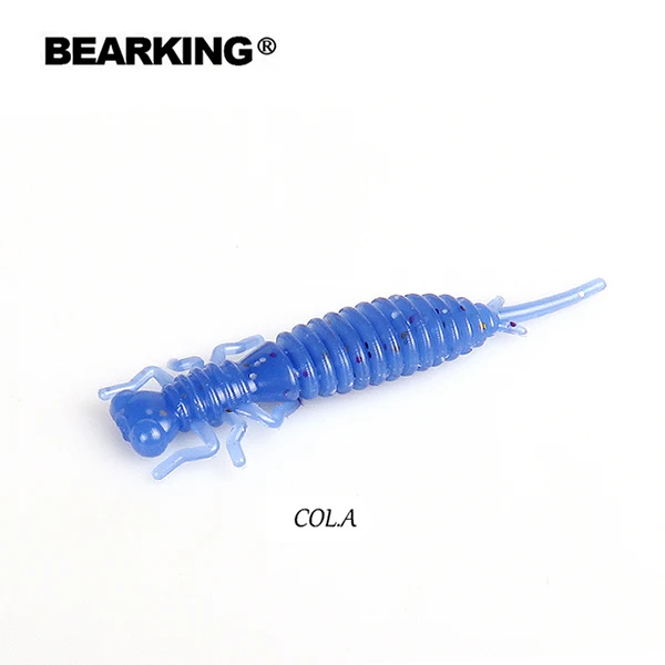 COL.A BEARKING Larva, мягкие приманки, 50 мм, 62 мм, 85 мм, искусственные приманки для рыбалки, силиконовые приманки для ловли окуня, блесна для щуки, плавающая приманка, пластиковые приманки, червь - Цвет: COL.A
