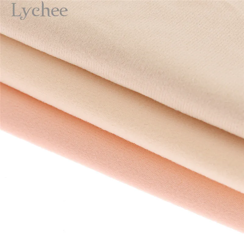Lychee Life полуметр кукольная кожа ткань однотонная плюшевая DIY лоскутное шитье