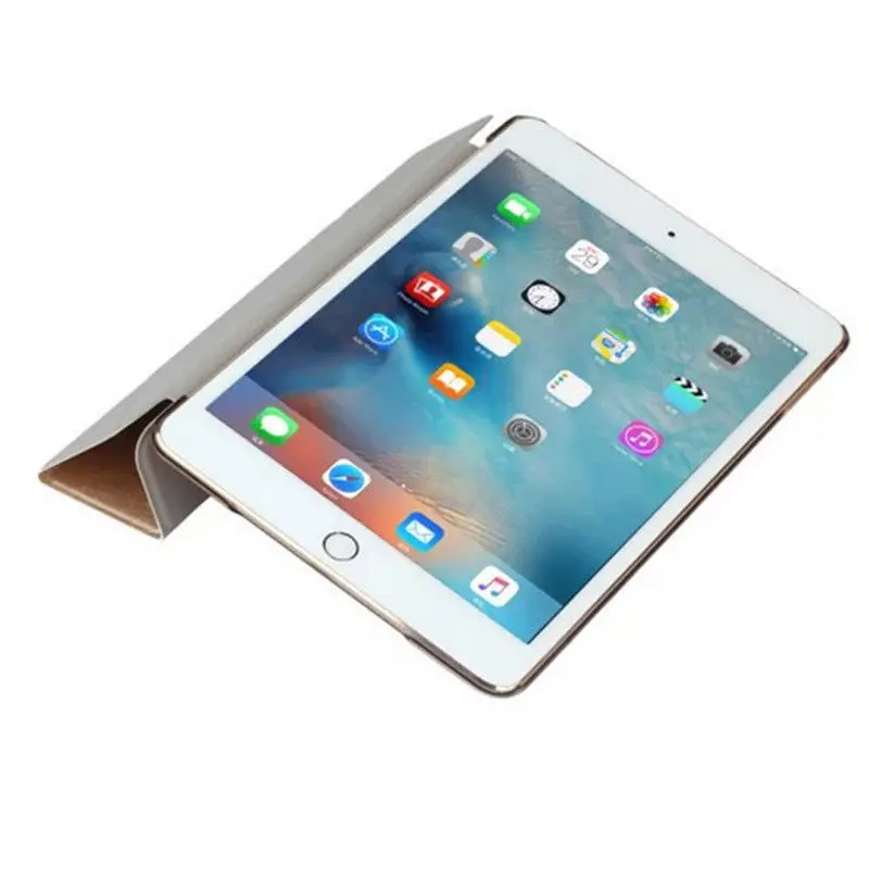 Для ipad2/3/4 тонкий кожаный трансформатор передний умный чехол и PC кристально