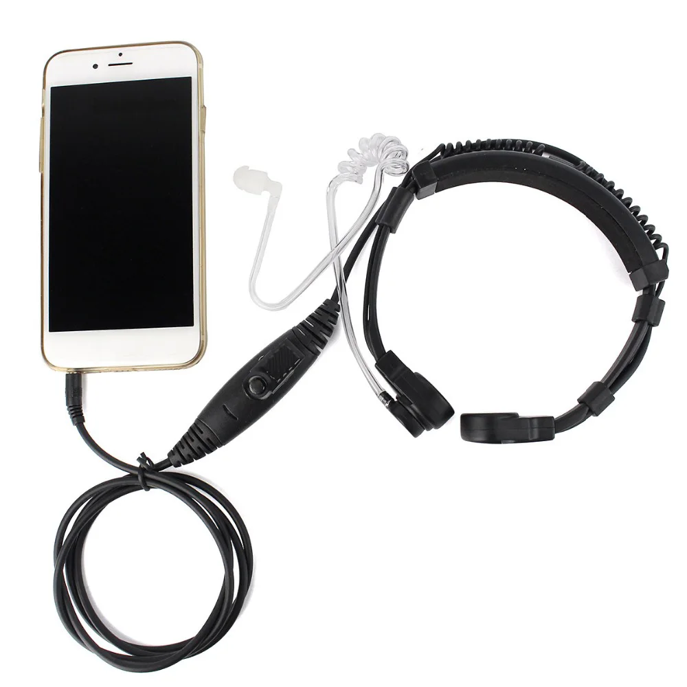 Наушники Retevis R 151 1pin 3 5 мм PTT Throat Mic скрытая гарнитура с воздушной трубкой медленным