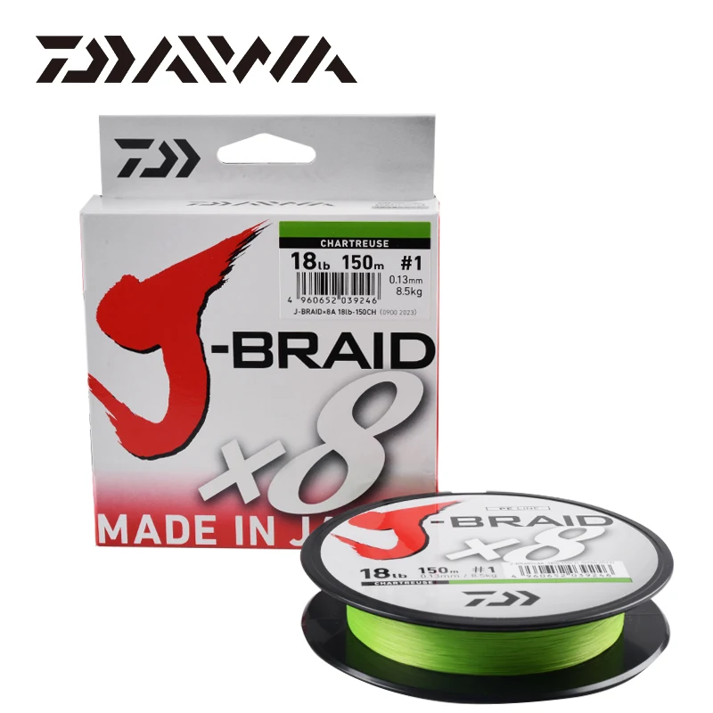 2016 Оригинал DAIWA J BRAID X8 150 м зеленый цвет 8 нитей PE рыболовная леска 14 40LB Сделано в