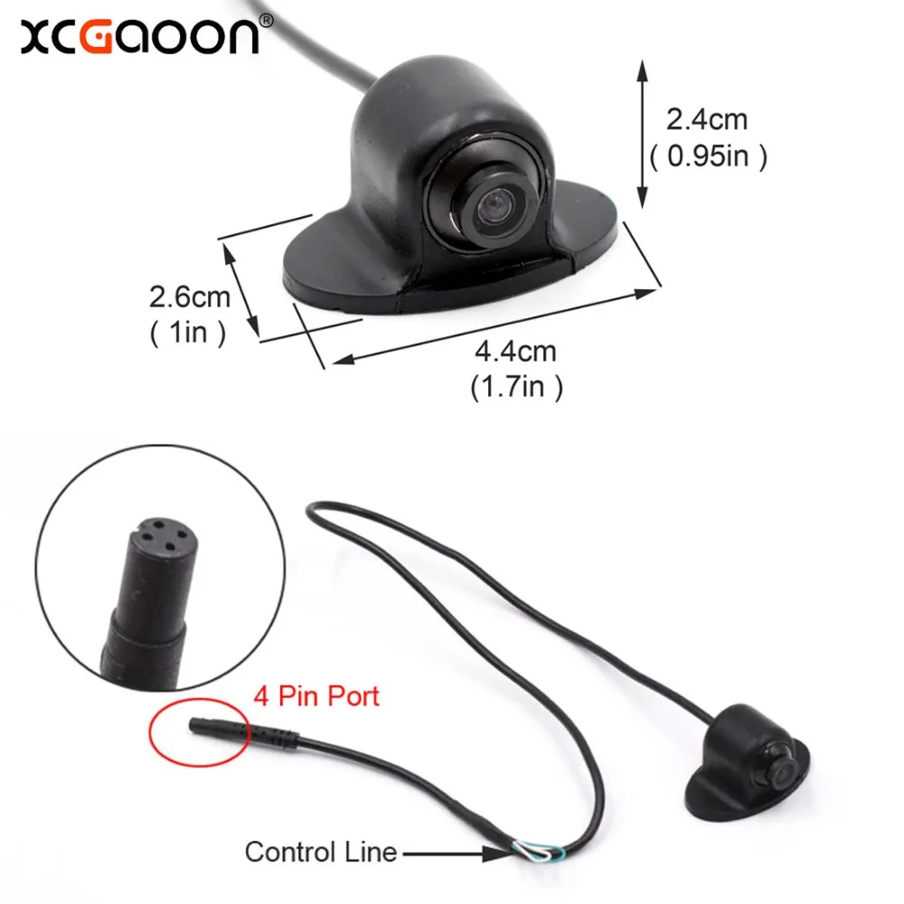 XCGaoon Мини CCD Coms HD ночное видение 360 градусов Автомобильная камера заднего вида фронтальная камера вид спереди боковая камера заднего вида резервная камера