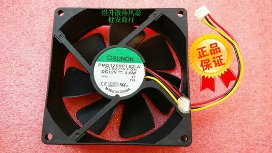 SUNON 9025 AC/DC 12V 4 6 W 90*90*25 мм 9 см PMD1209PTB2 A 3 жильный шасси Питание Сервер вентилятор