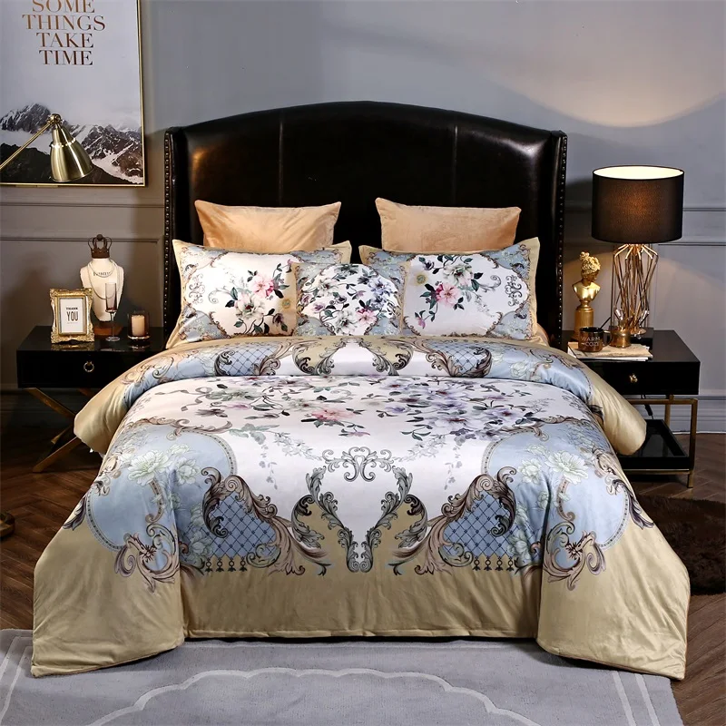 Роскошный Европейский богемный зимний комплект постельного белья из плотной