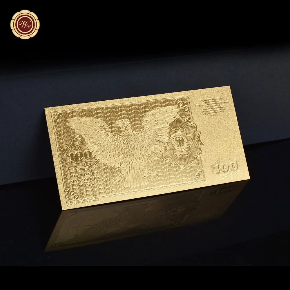 Германия Металл золото 100 немецкая марка банкнота Горячая продажа позолоченные