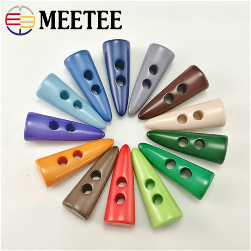 Meetee 10 шт. 3 5 см цветная Резина кнопки острые углы имитация рогов пряжки DIY пальто