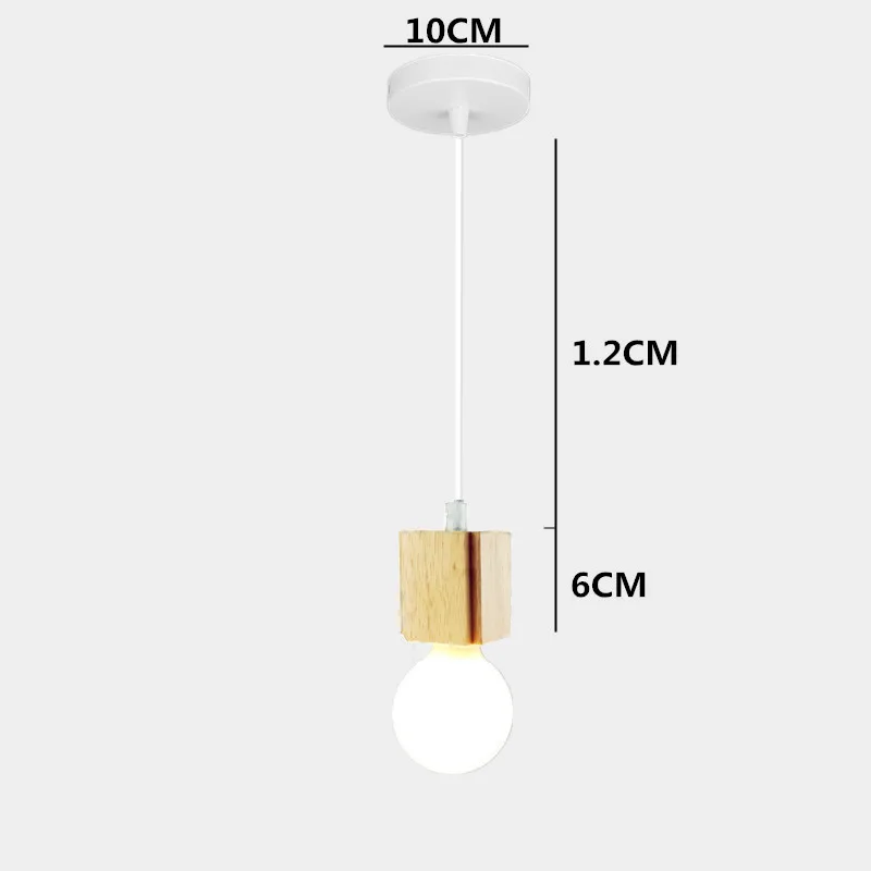 Пост-модерн led деревянный подвесной светильник винтажная домашняя лампа Лофт