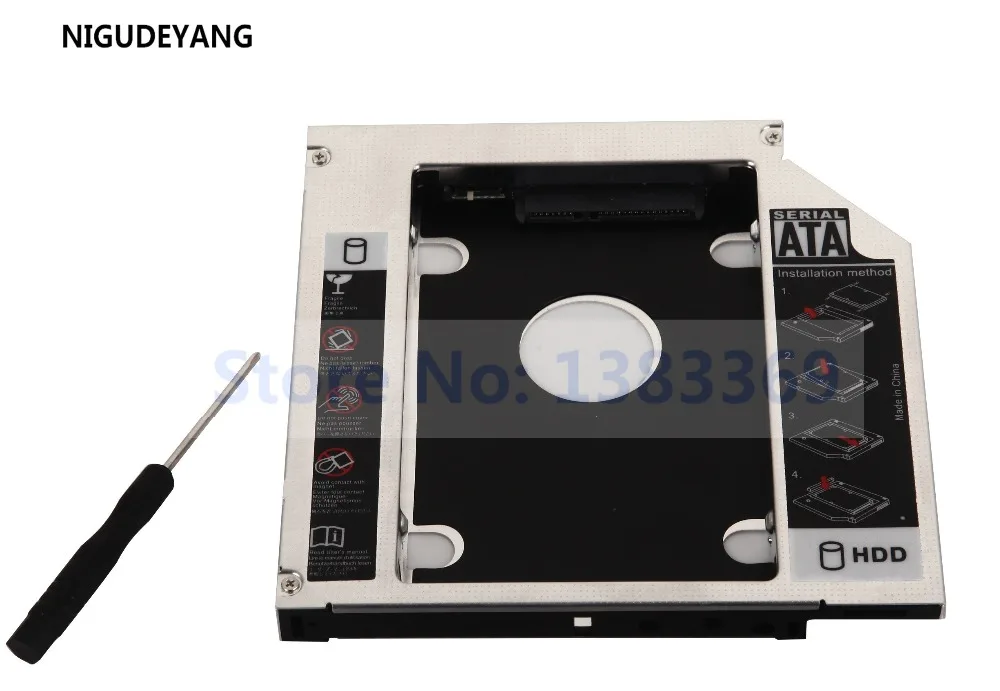 NIGUDEYANG 2nd SATA жесткий диск HDD SSD Caddy адаптер для Dell Vostro 1540 1320 1440 1450 1520 | Компьютеры и
