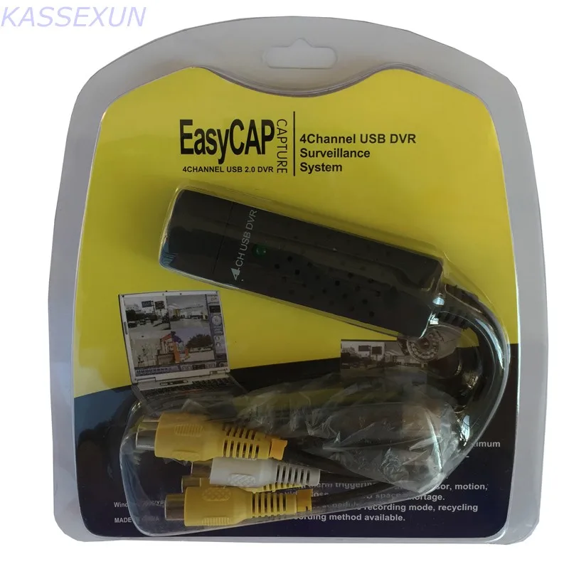 Новинка 2017 захват видео через usb easycap 4 канала Аудио Видео в цифровой формат для ПК