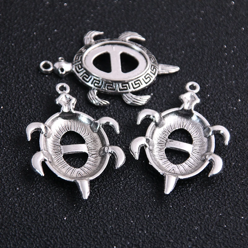Античная Металлическая Кленовая черепаха 28*42 мм (подходит для рукоделия 13*18 мм)