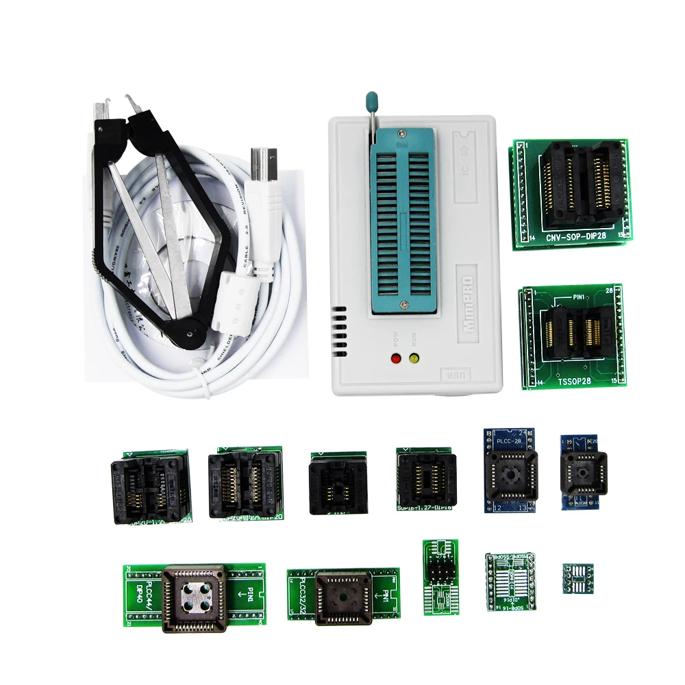 TL866II Plus tl866 Универсальный программатор minipro ICSP Поддержка FLASH \ EEPROM MCU SOP PLCC TSOP + 13