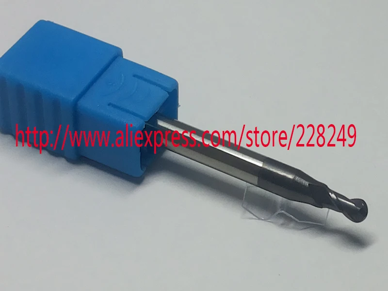 1 шт. R1.5 * 6 D6 50L-HRC55 2 флейты Вольфрам твердосплавное покрытие шаровые концевые