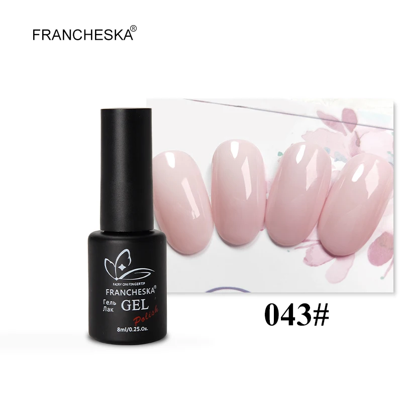 8ml UV gel 043 Francheska 15 мл грунтовка для ногтей воздушная Сухая вода натуральная грунтовка основа грунтовка гель инструменты для дизайна ногтей Акриловые наконечники 8 мл Акция УФ-гель для ногтей - Цвет: 8ml UV gel 043