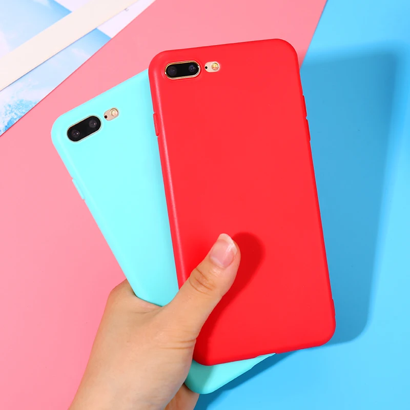 Цветной корпус для iPhone XS MAX XR X 8 7 6 S Plus силиконовый мягкий чехол из ТПУ матовый