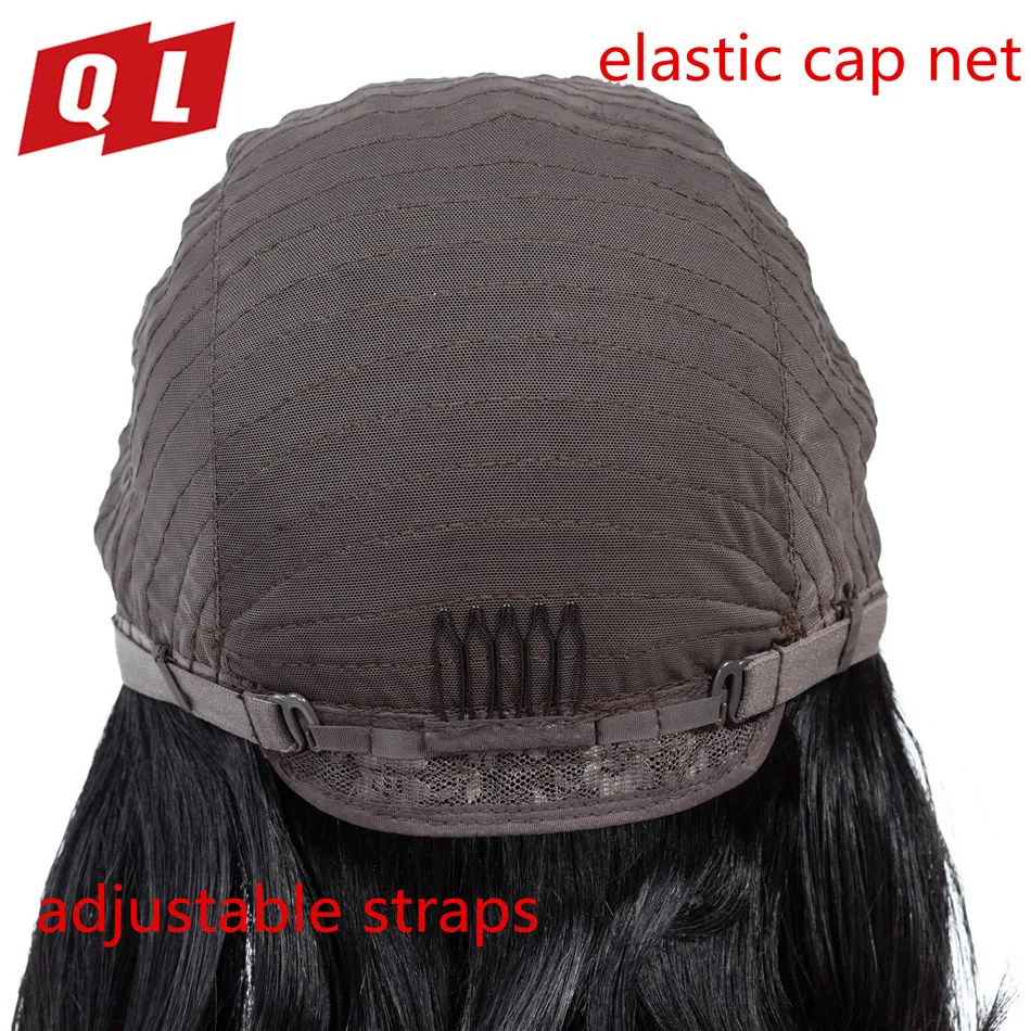 QLOVE 13*4 парики на шнурках бразильские прямые человеческие волосы натуральный цвет