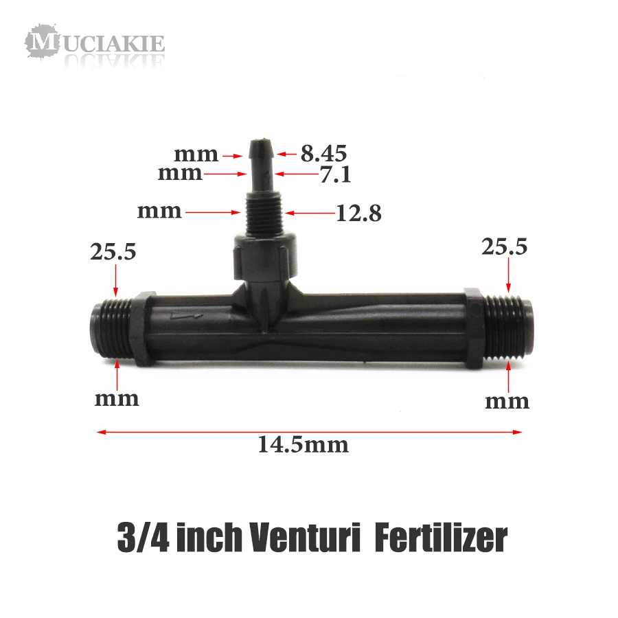 MUCIAKIE 1/2 ''3/4'' 1 ''удобрение Вентури оросительное устройство инжекторный смеситель сельскохозяйственный садовый Комплект труб для воды соединитель для сада - Цвет: 1 xAB159CS
