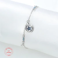 2019 women chain s925 sterling silver star moon pendant shape bracelets women jewelry bracelets female accessories wrist bangles