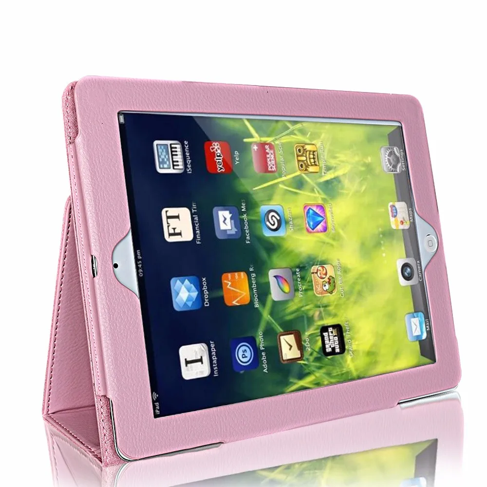 Чехол для iPad Air 2, GARUNK, Матовый кожаный флип-чехол из личи, смарт-подставка, защитный чехол для iPad 2/3/4, iPad 6, Аксессуары для планшетов