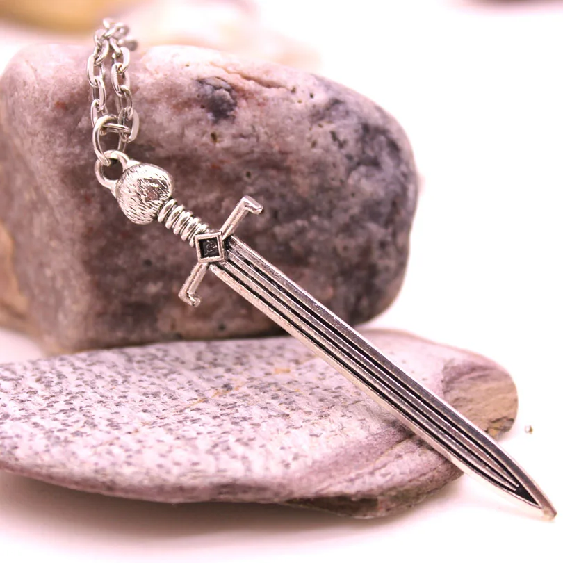 

Sword Luminous Necklace Jon the Valyrian Steel Blade snow Longclaw pendant GLOW in the DARK gift