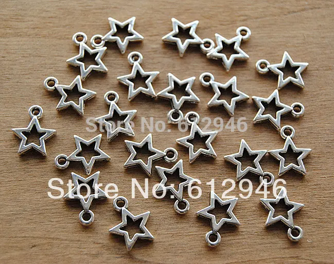 50 шт. серебряный цвет бронза суперзвезда фотосессия 10 мм A320/A546|charm pendant|star charmbronze