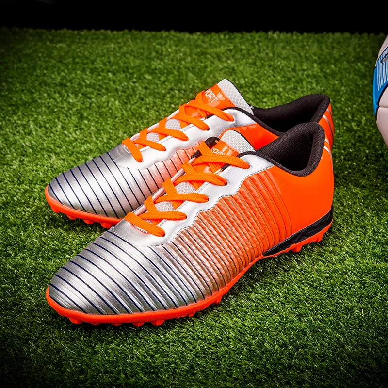 Оригинальные мужские футбольные бутсы тренировочные длинные шипы детские