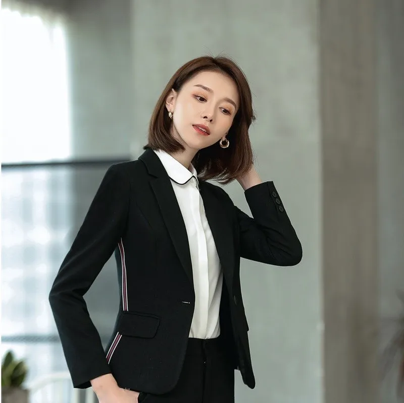 Новинка фиолетовые деловые блейзеры и куртки с длинным рукавом для женщин