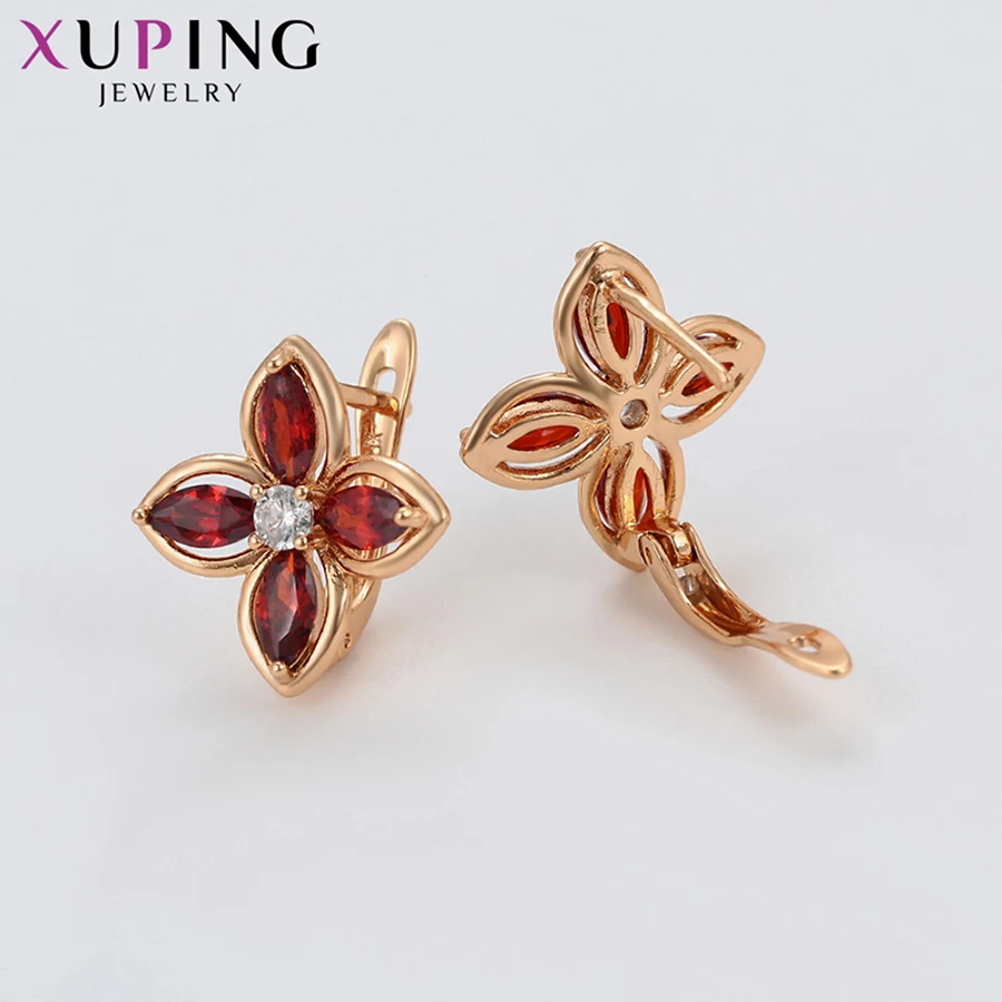 Xuping серьги-кольца Новое поступление ювелирные изделия для женщин в форме цветка Позолоченные Модные простые роскошные подарки S136, 2-97937